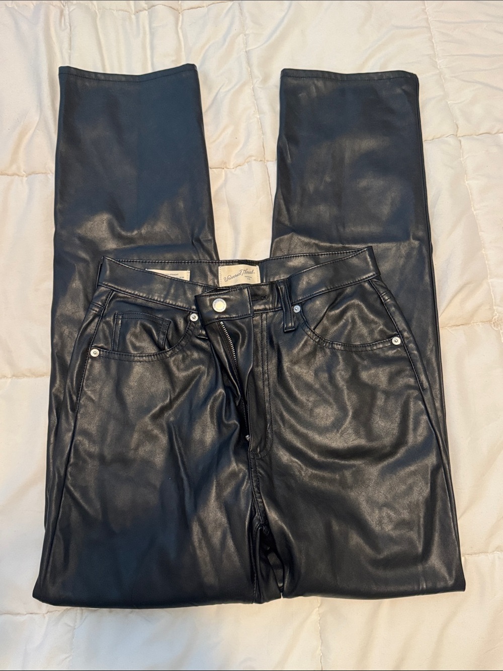 Womenโs Faux Leather Pants